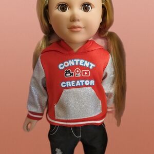 Content Creator Doll with Vibrant Hoodie
